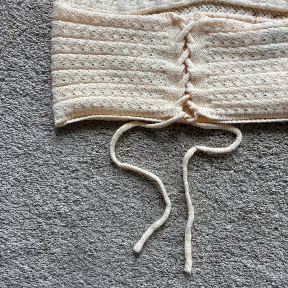 ROMWE Cream Textured Knit Top - Picture 14 of 14